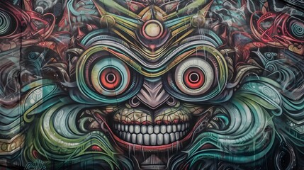 Naklejka premium Graffiti Art Mural
