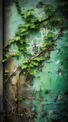 wall with ivy