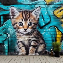 Cat graffiti