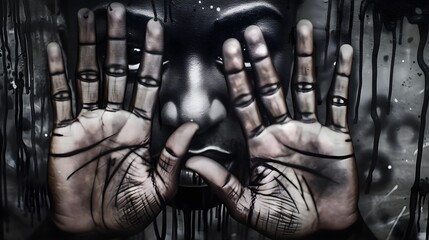 hands in the darkness graffiti
