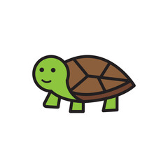 turtle icon cute carton design vector illustration