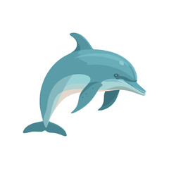 Jumping dolphin symbolizes playful fun underwater