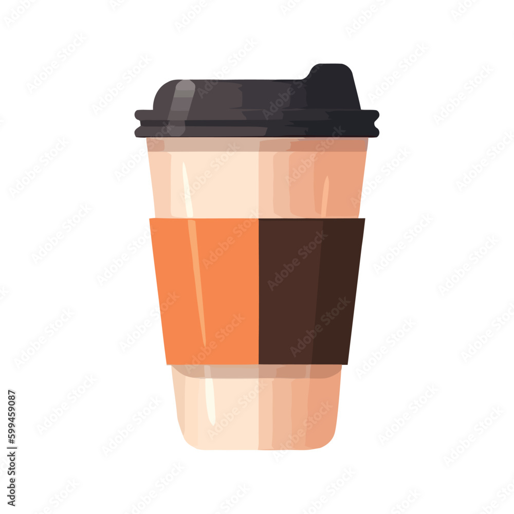 Poster hot caffeine in disposable cup