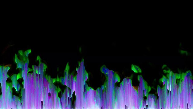 Pixelsort of blue magic fire. Seamless loop.