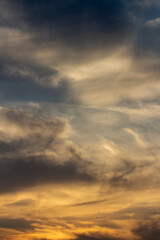Sky in orange sunset