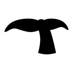 A Vector of Marine Whale's Tail Silhouette