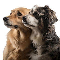 Close-up of Australian Shepherd and Border Collie