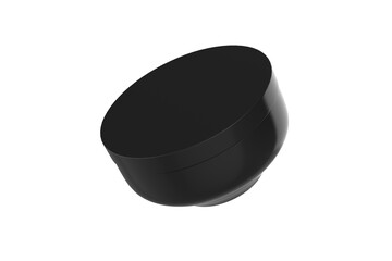 Matte Metallic Cosmetic Jar Mockup Isolated On White Background. 3d illustration