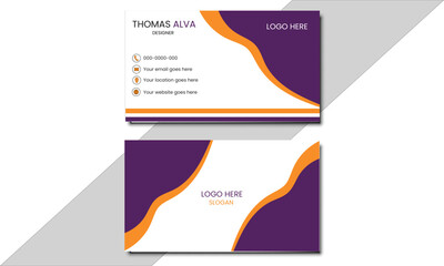 Vector illustration design.  Minimalist Business Card Layout. Creative and Clean Business Card Template.