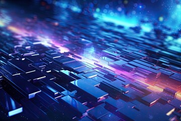 Obraz premium Abstract sci-fi background material,technology neon background