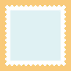 かわいいパステルカラーの切手正方形フレーム