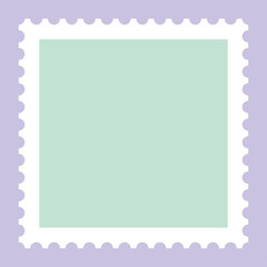 かわいいパステルカラーの切手正方形フレーム