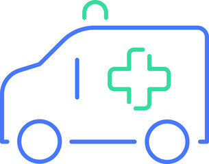 Obraz premium Ambulance line icon