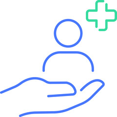 Patient care line icon