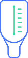 Peak flow meter line icon