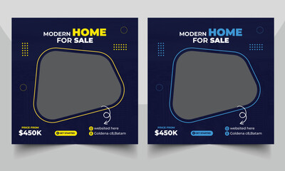 Real Estate Social Media Post Template, Editable Post Template Social Media Banners.