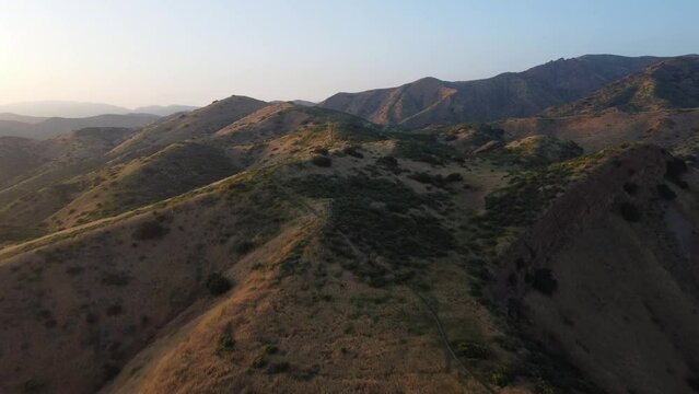 Aerial View of Eastern Simi Valley Hills, Ventura County