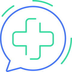 Obraz premium health chat line icon