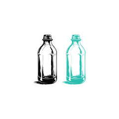 Glass Bottle Vector, vintage essential oils bottles vector, essential oils bottles, Medicine bottles vector.