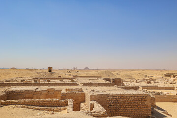The ancient Saqqara tombs in Saqqara, Egypt