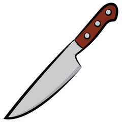 Sharp kitchen knife for cutting