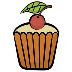 A bakery item cupcake