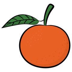 Fresh orange fruit icon