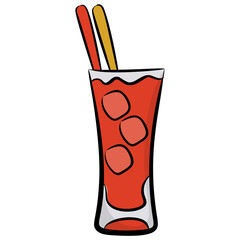 Fruit drink icon design 