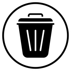 trash glyph icon