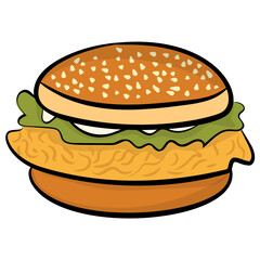 Fast food considered junk item, burger