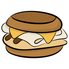 Fast food considered junk item, burger