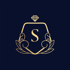 Vector Premium Luxurious Perfume Logo S