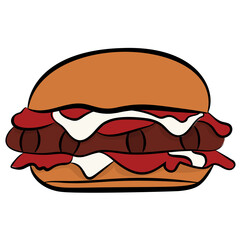 Fast food considered junk item, burger