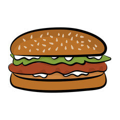 Fast food considered junk item, burger