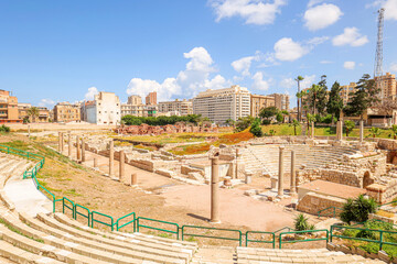 Ruins of Ancient Roman City in Alexandria, Egypt