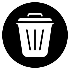 trash glyph icon