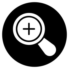 Obraz premium zoom in glyph icon