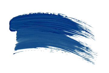 Shiny blue brush watercolor painting isolated on transparent background. watercolor png