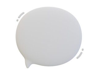 3d minimal blank chat template. speech bubble with copy space. business announcement concept. 3d illustration.