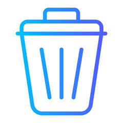 trash gradient icon