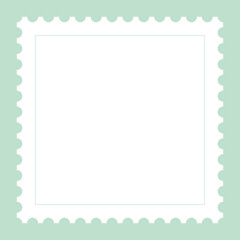 Fototapeta premium かわいいパステルカラーの切手正方形フレーム