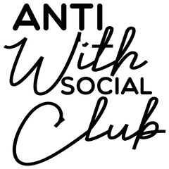 Antisocial typography illustration