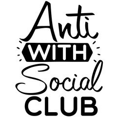 Antisocial typography illustration