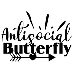 Antisocial typography illustration