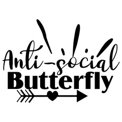 Antisocial typography illustration