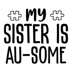 Autism vector typography design