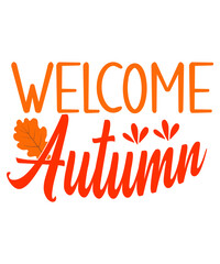 Autumn lettering quote design