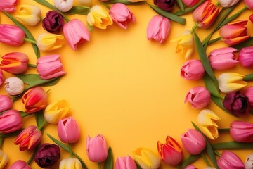 Fototapeta na wymiar tulip flower with generative ai