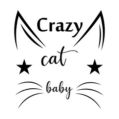 Baby typography illustration