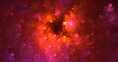 3D rendering abstract round hole light background